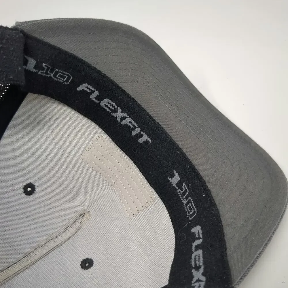 Caterpillar Trucker Hat Gray Black One Size Mesh Back Flexfit Snapback Workwear